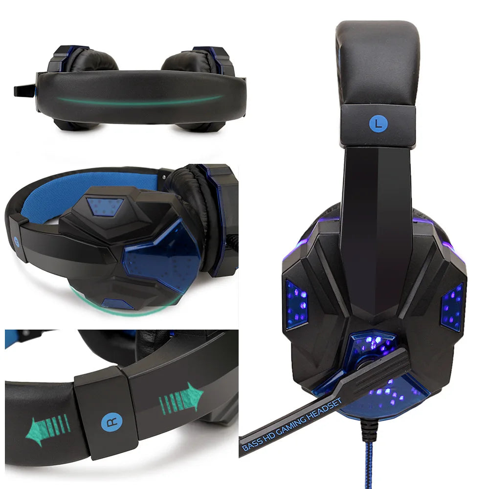 Professional Led Light Wired Gaming Headphones