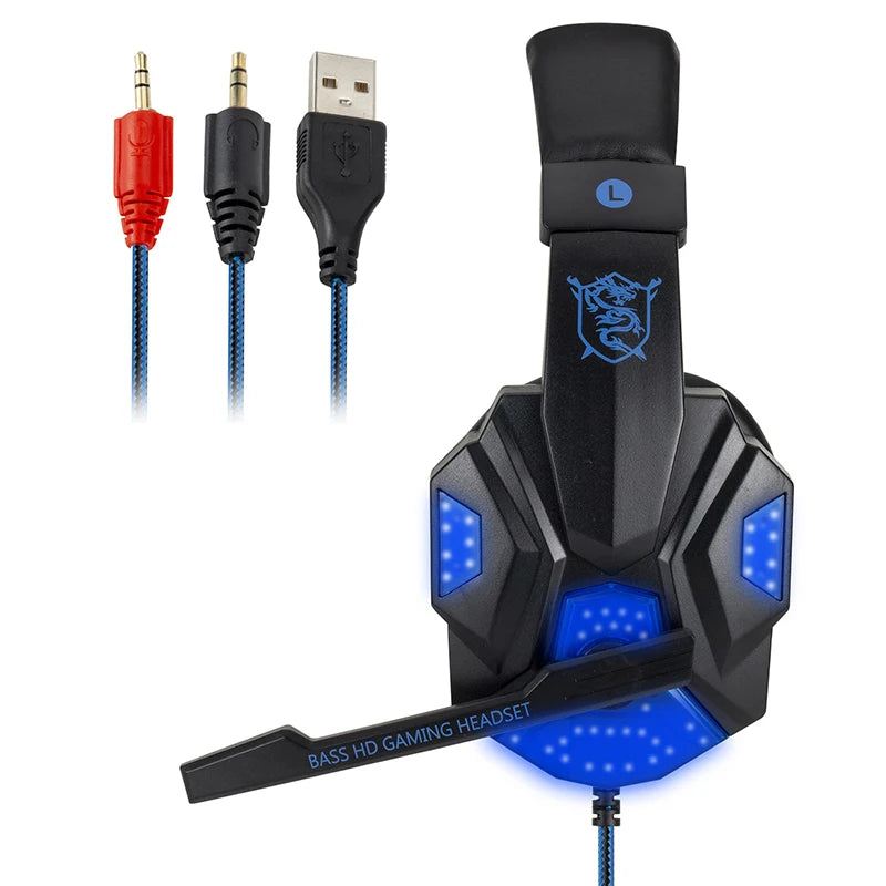 Professional Led Light Wired Gaming Headphones
