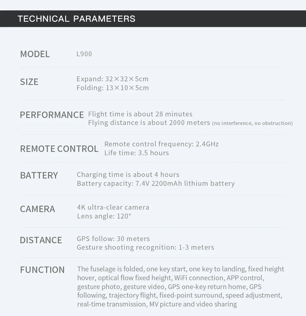 PRO GPS Drone 4K Professional