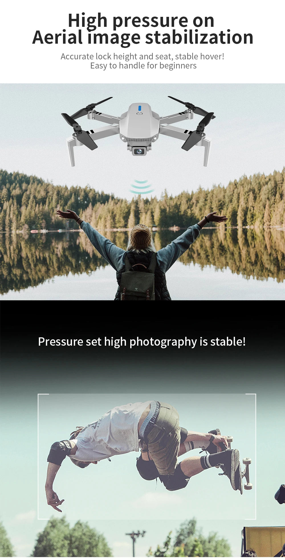 Professional Wide Angle RC Dron HD 4K Camera Mode