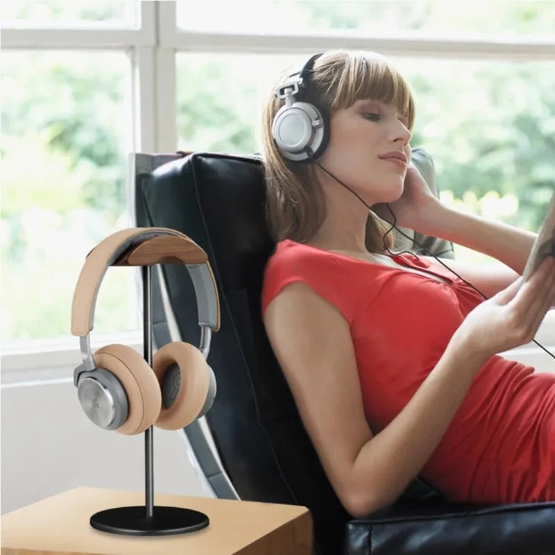 Black Walnut Wood & Aluminum Headphone