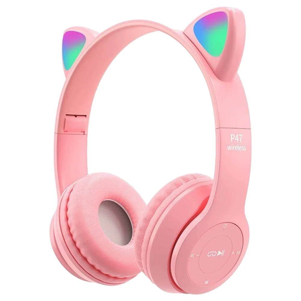 Cute Cat Ear Bluetooth Compatible Headset