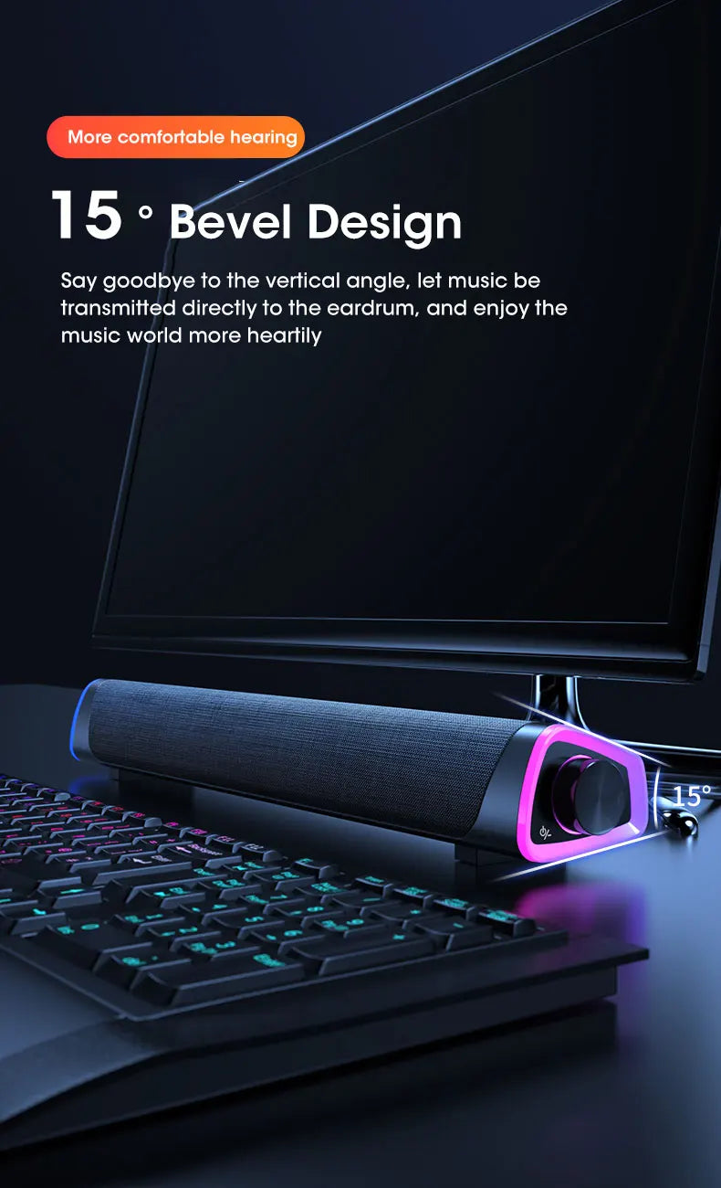 4D Computer Speaker Bar Stereo Sound