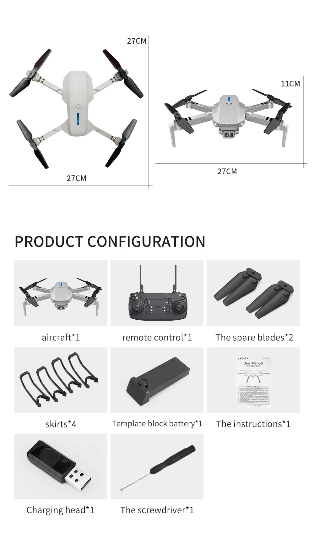 Professional Wide Angle RC Dron HD 4K Camera Mode