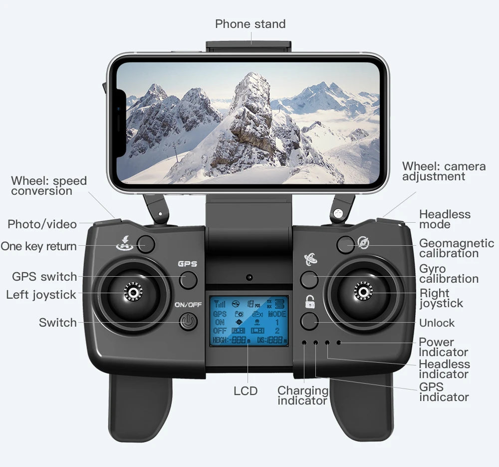 PRO GPS Drone 4K Professional