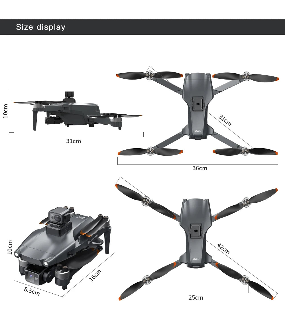 2024 New L600 PRO MAX GPS Drone 5KM 4K Professional HD Dual Camera 3-Axis Gimbal 360 Obstacle Avoidance Brushless Quadcopter Toy