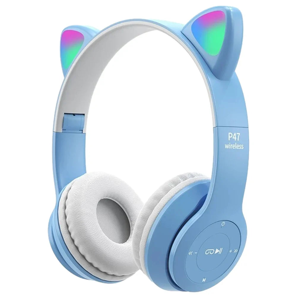 Cute Cat Ear Bluetooth Compatible Headset