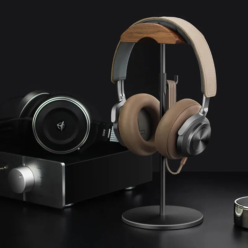 Black Walnut Wood & Aluminum Headphone