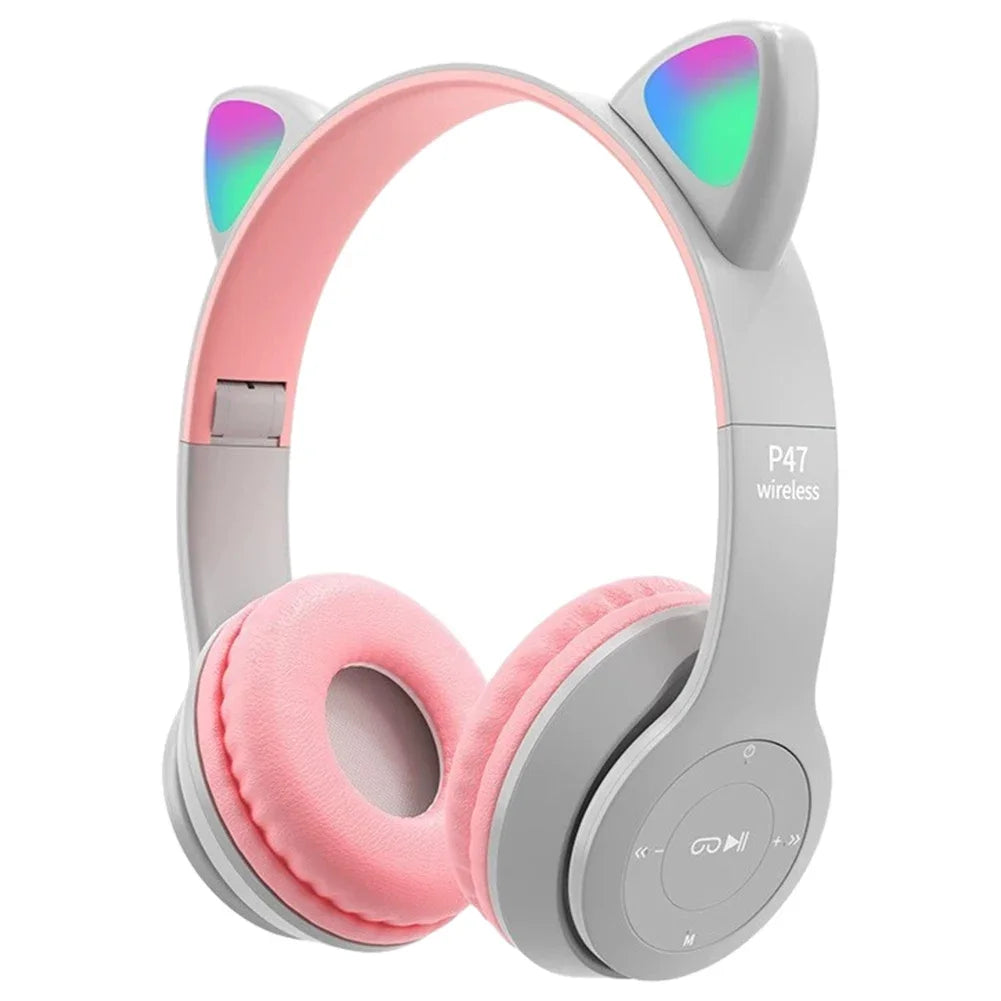 Cute Cat Ear Bluetooth Compatible Headset