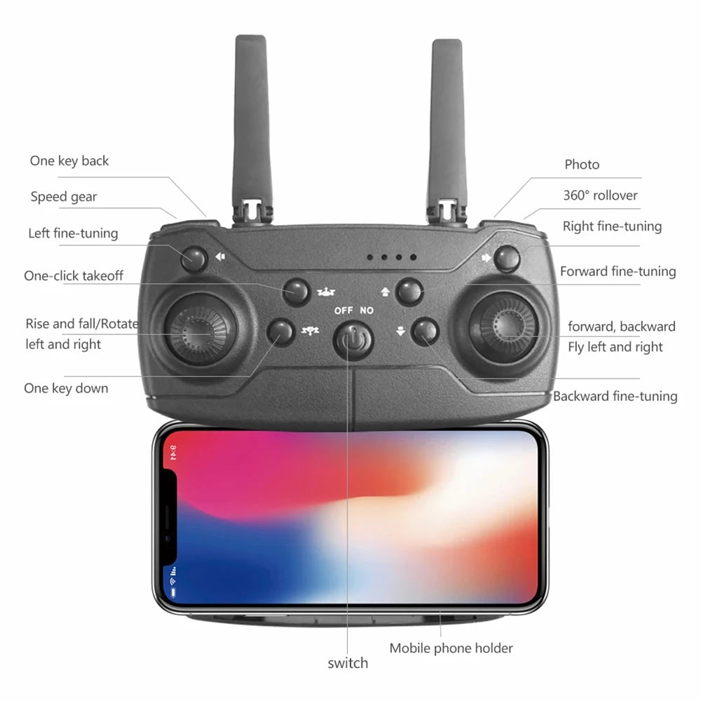 Professional Drone E88 4K Wide-Angle