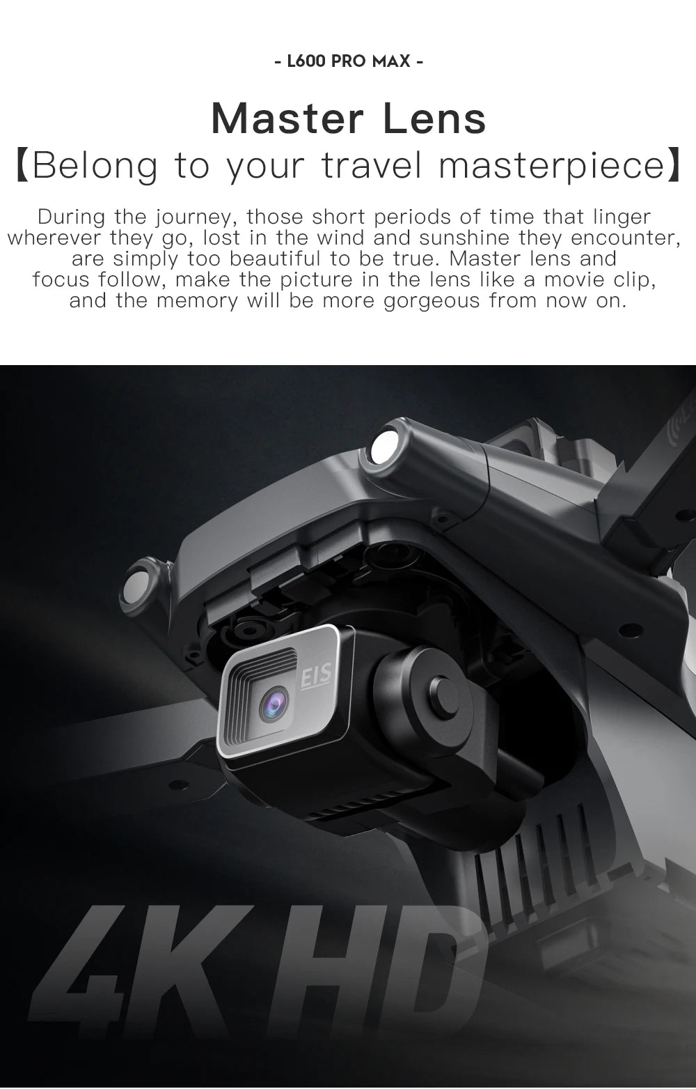 2024 New L600 PRO MAX GPS Drone 5KM 4K Professional HD Dual Camera 3-Axis Gimbal 360 Obstacle Avoidance Brushless Quadcopter Toy