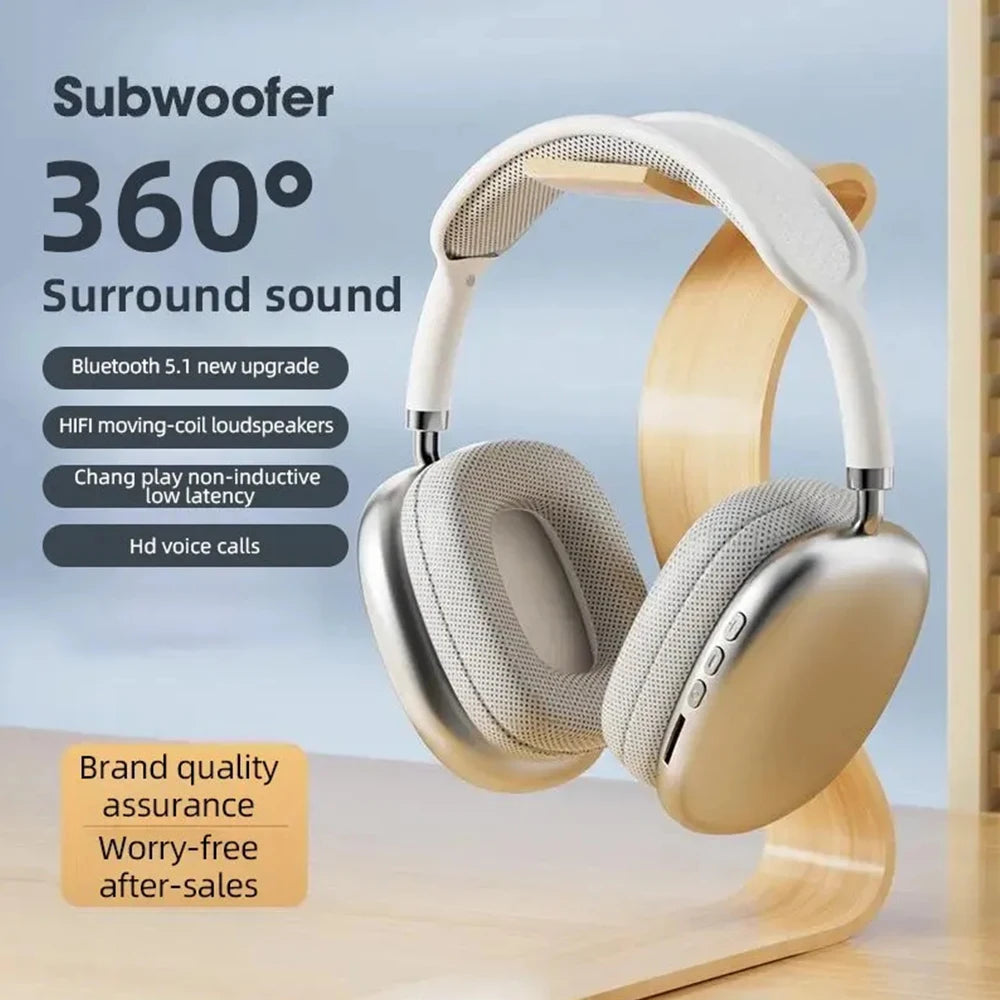 Outdoor Sports Gaming Wireless Headphones with Mic Noise Cancelling