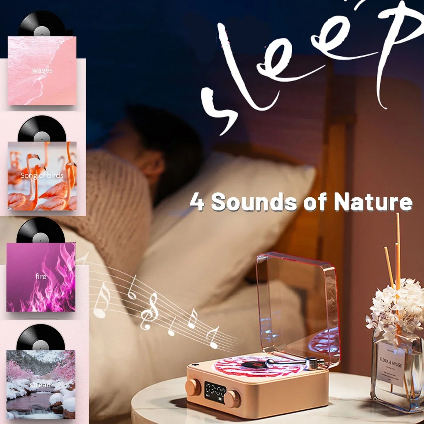 Waves Vinyl Player-Bluetooth Speaker