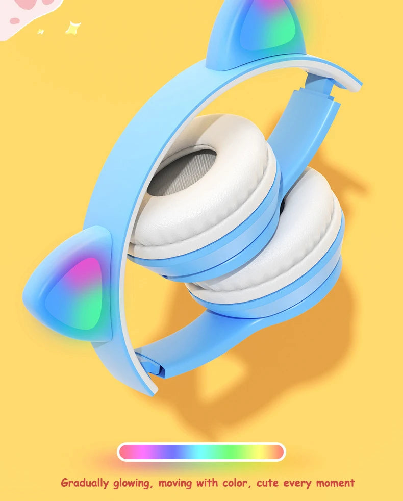 Flash Light Kids Ear Headphones