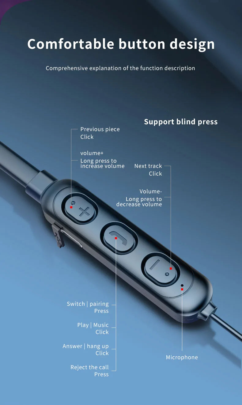 Bluetooth Headset NeckHanging Stereo