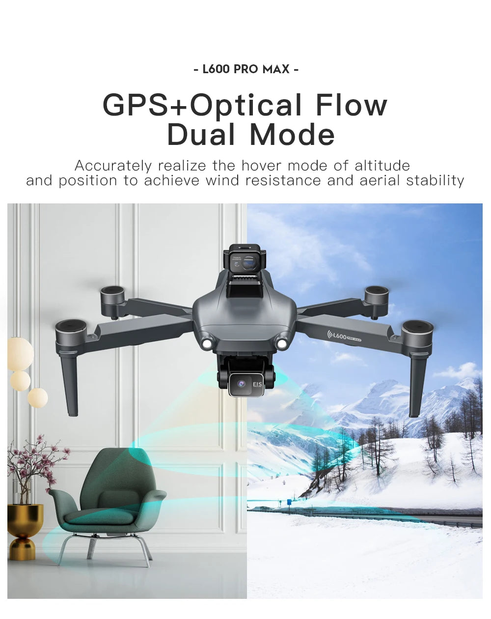 2024 New L600 PRO MAX GPS Drone 5KM 4K Professional HD Dual Camera 3-Axis Gimbal 360 Obstacle Avoidance Brushless Quadcopter Toy