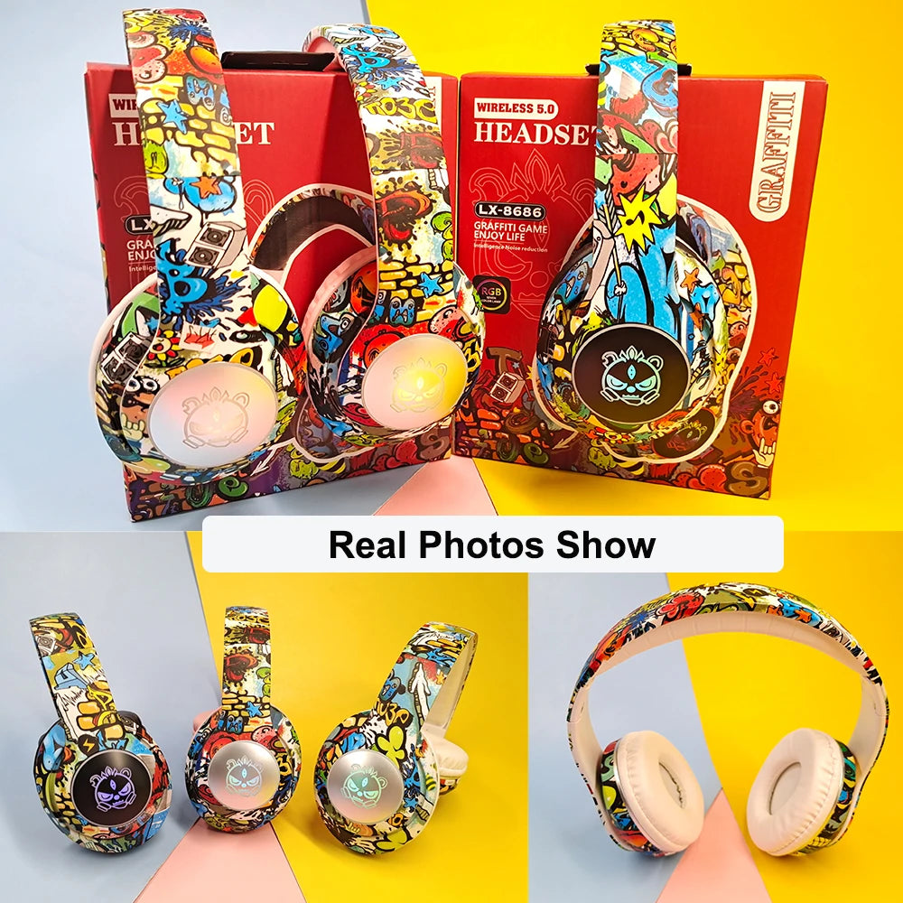 Flash Light Kids Ear Headphones