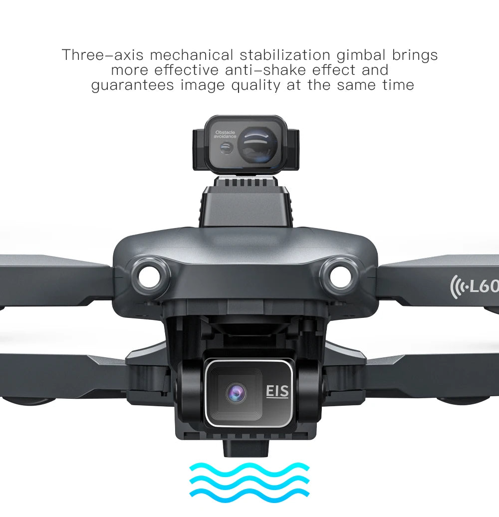 2024 New L600 PRO MAX GPS Drone 5KM 4K Professional HD Dual Camera 3-Axis Gimbal 360 Obstacle Avoidance Brushless Quadcopter Toy